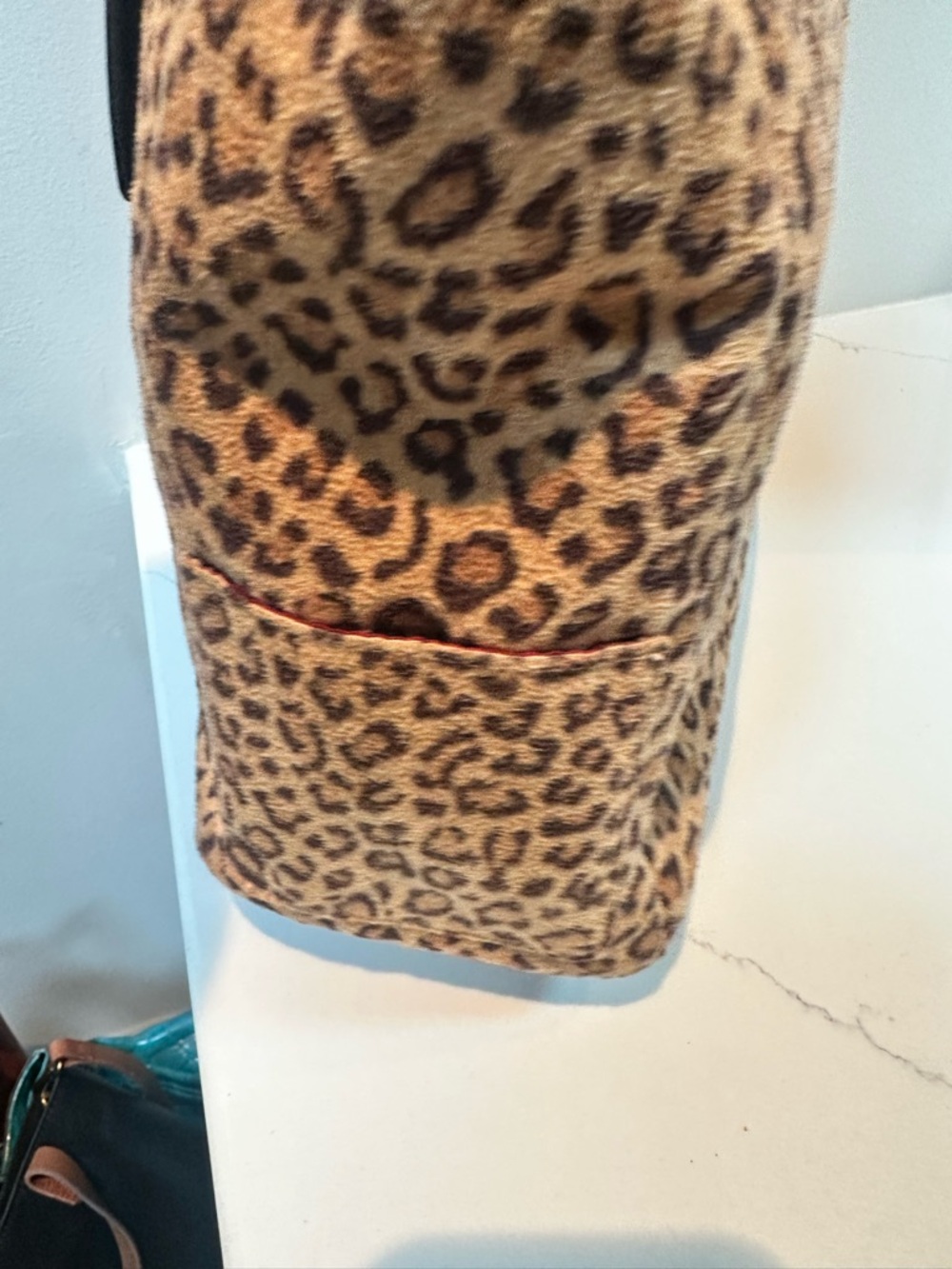 Neiman Marcus Leopard Print Tote Bag with Dark Brown Handles and leather tag - Picture 7 of 11